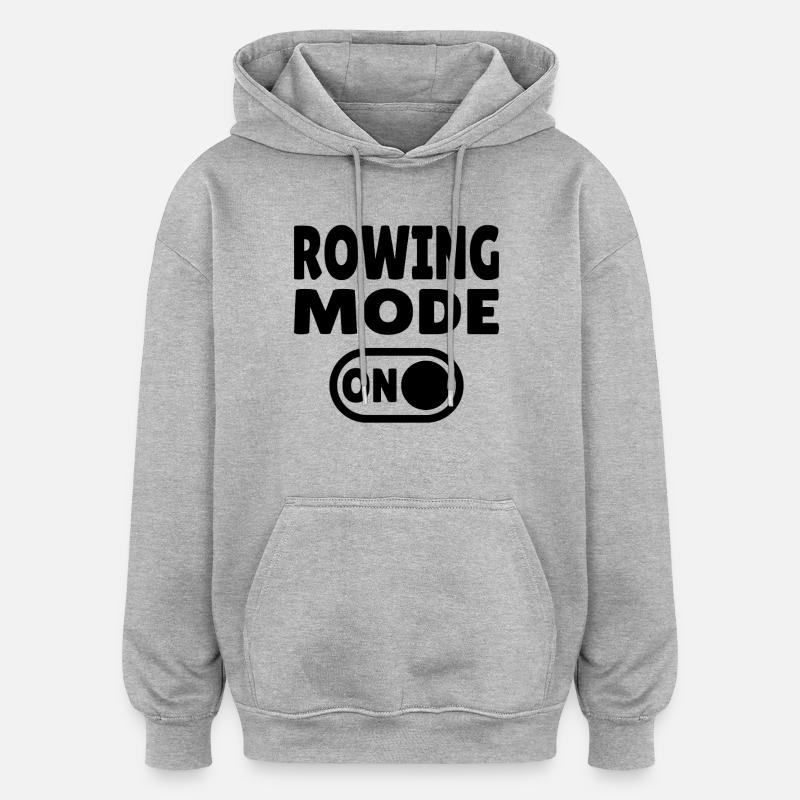 Mode d’aviron ON - Rudern - Sweat à capuche oversize unisexe - gris chiné