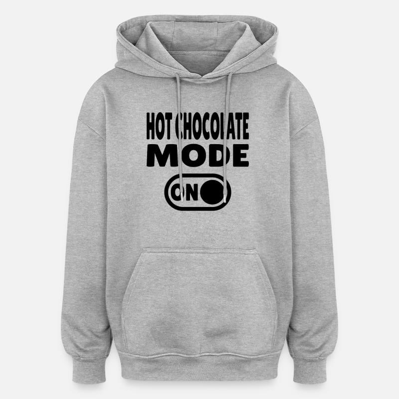 Mode HotchocolateONBLK - Sweat à capuche oversize unisexe - gris chiné