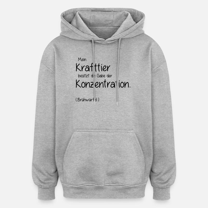 Animal de pouvoir - Sweat à capuche oversize unisexe - gris chiné