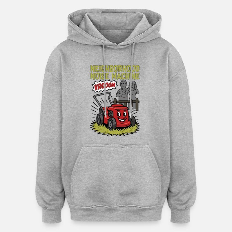 Bruit de quartier - Sweat à capuche oversize unisexe - gris chiné