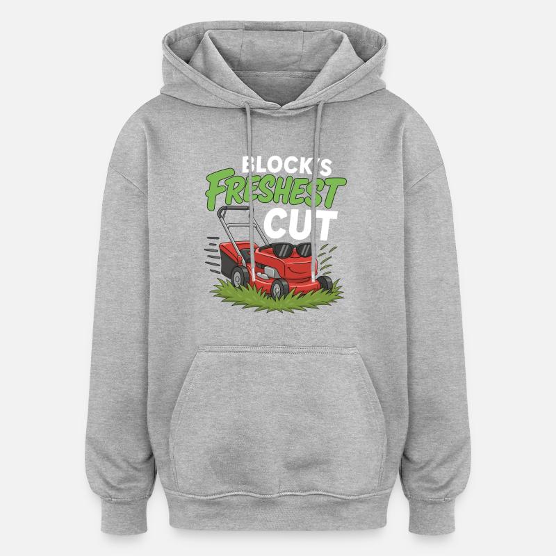 Blocs Coupe la Plus Fraîche - Sweat à capuche oversize unisexe - gris chiné