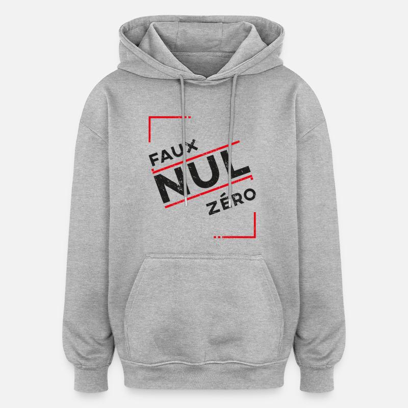 Gefälschtes Zero Zero-Replika-T-Shirt Ihres Komikers - Oversized Unisex Hoodie - Grau meliert