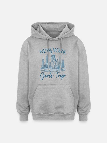 New York Girls Trip - Oversized Unisex Hoodie - heather grey