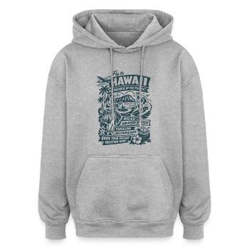 Hawaii Traumreise 50er Jahre Poster - Oversized Unisex Hoodie - Grau meliert - Vorne - Noah (186cm)