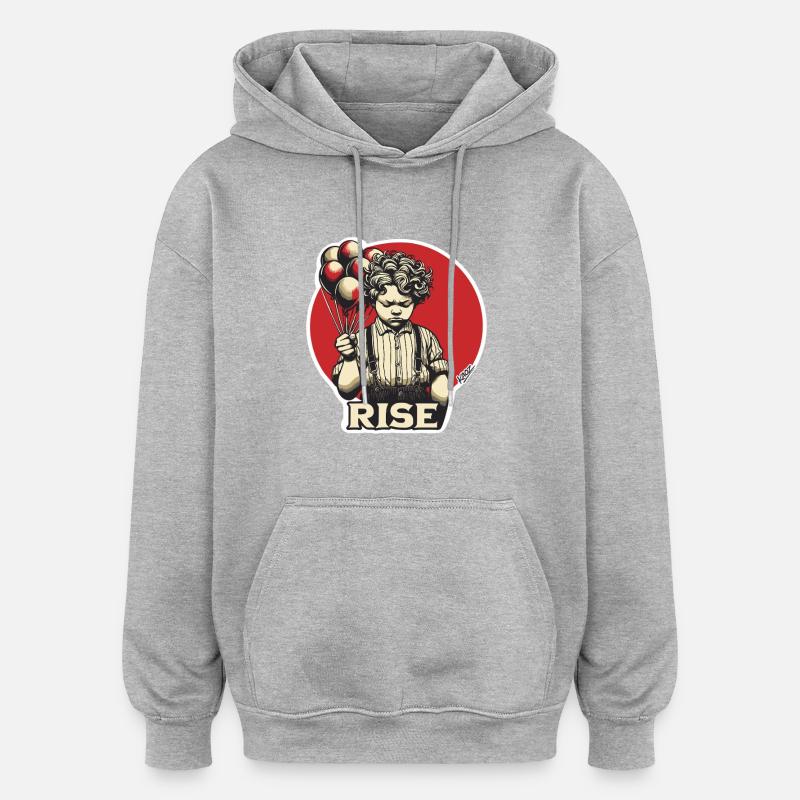 L’Ascension du Garçon Ballon - Sweat à capuche oversize unisexe - gris chiné