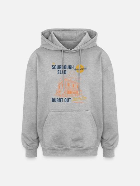 Sauerteigbrot-Backer Die Sauerteigplatte - Oversized Unisex Hoodie - Grau meliert