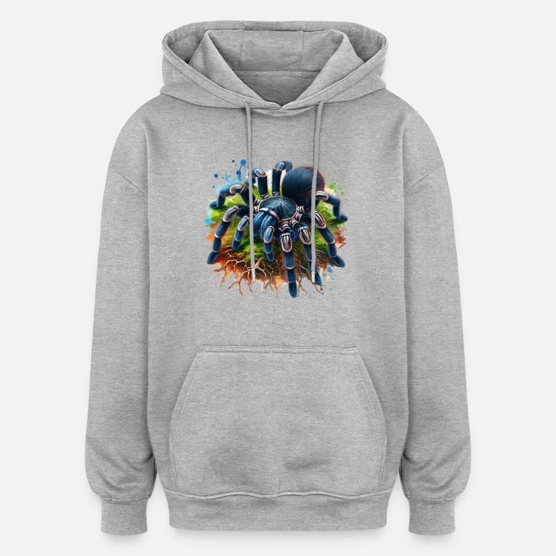 Don de la Tarentule Noire - Sweat à capuche oversize unisexe - gris chiné