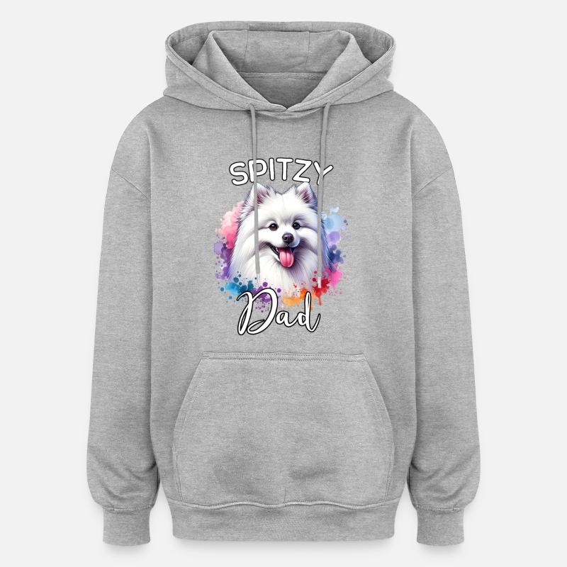 Spitz Dad - Oversized Unisex Hoodie - heather grey