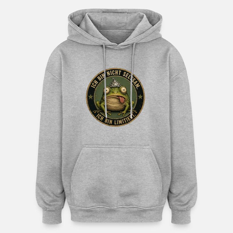 Ich bin nicht seltsam - limitiert - Oversized Unisex Hoodie - Grau meliert