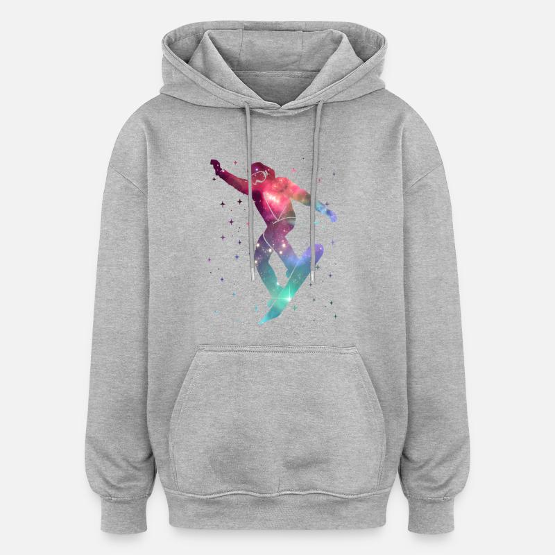 Snowboardeurs Snowboard Espace Snowboard - Sweat à capuche oversize unisexe - gris chiné