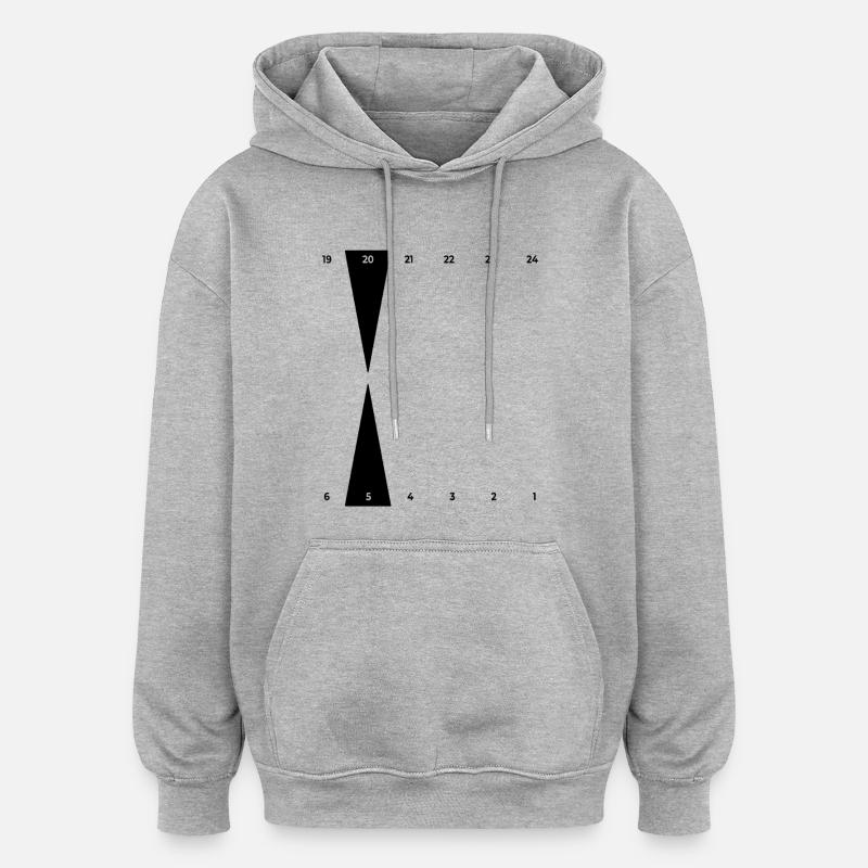 Backgammon | Point d’Or - Sweat à capuche oversize unisexe - gris chiné