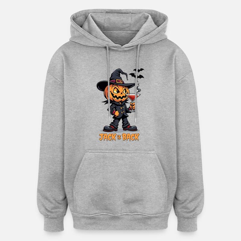 Jack is Back - Citrouille d’Halloween - Sweat à capuche oversize unisexe - gris chiné