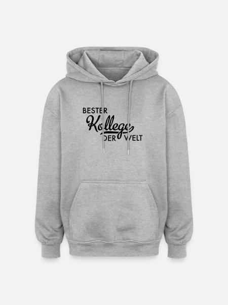 bester kollege - Oversized Unisex Hoodie - Grau meliert