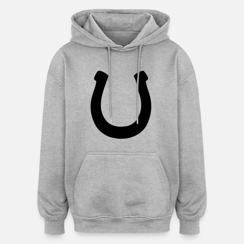 Sabots - Sweat à capuche oversize unisexe - gris chiné