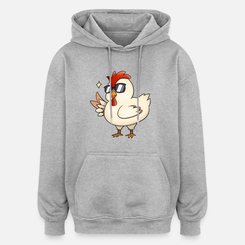 Chick - Oversized Unisex Hoodie - Grau meliert