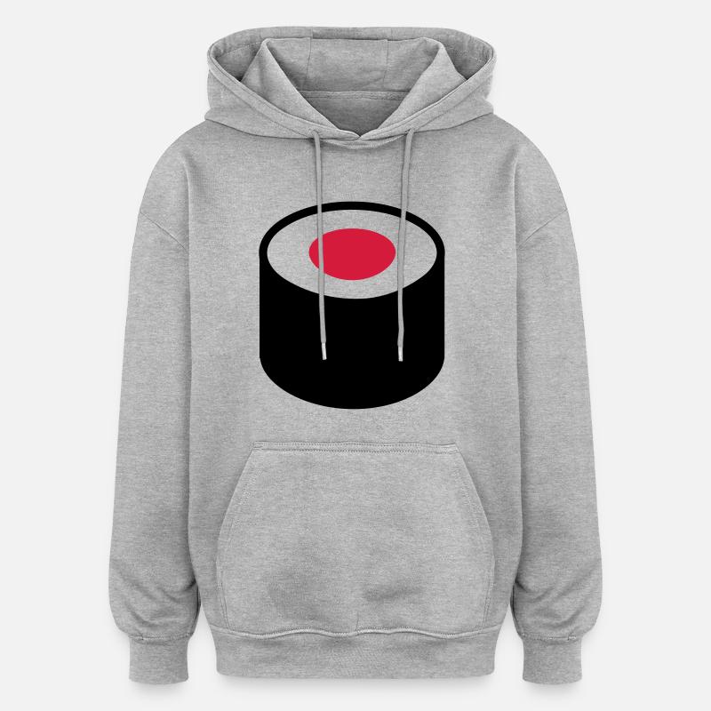 Sushi - Sweat à capuche oversize unisexe - gris chiné