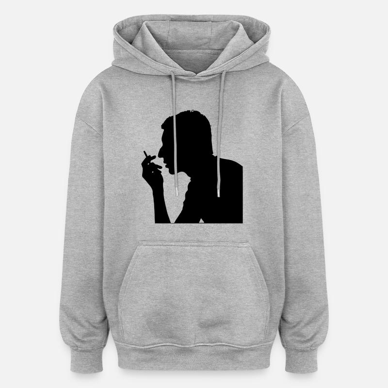 Gainsbourg - Sweat à capuche oversize unisexe - gris chiné