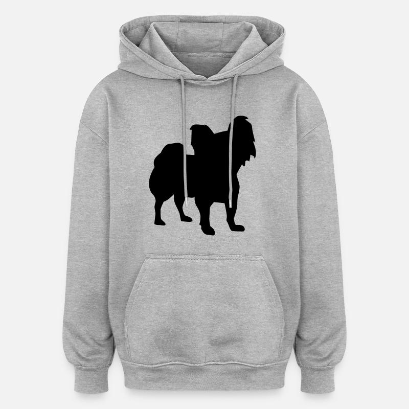Papillon - Oversized Unisex Hoodie - heather grey