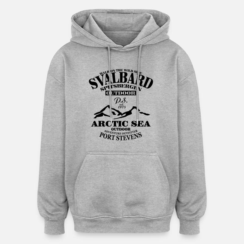Spitsbergen - Svalbard - Spitzbergen - Oversized Unisex Hoodie - Grau meliert