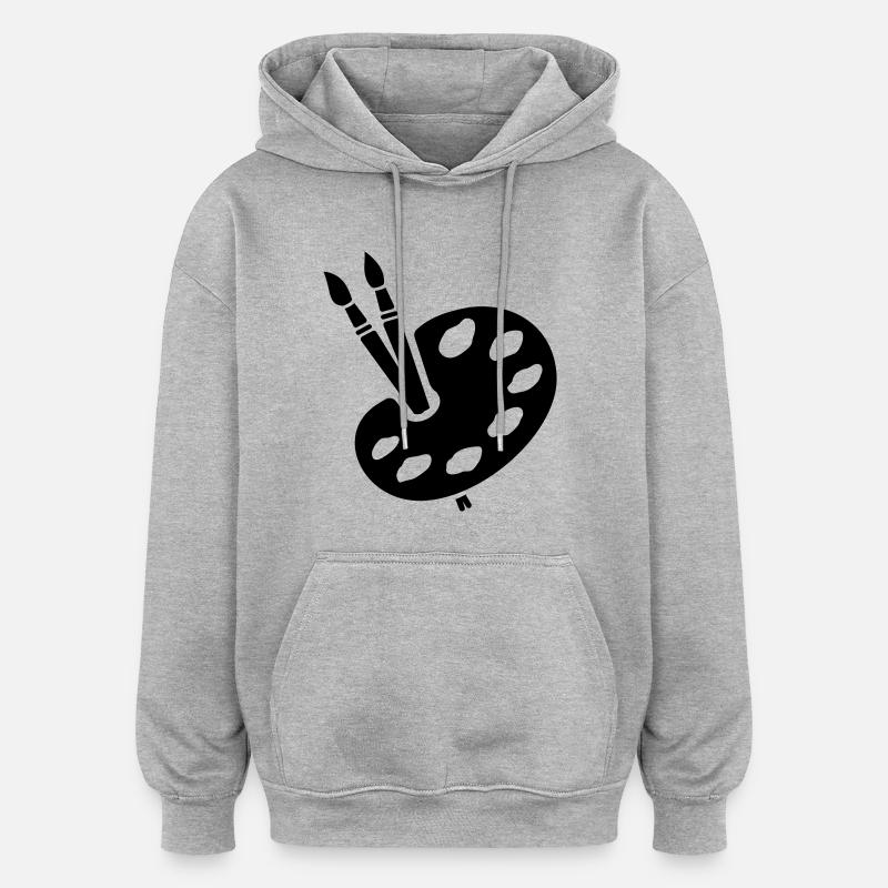 Gemälde - Oversized Unisex Hoodie - Grau meliert