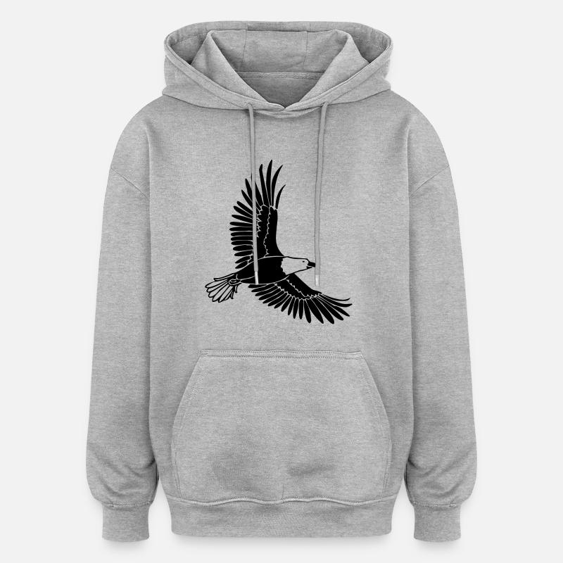 Eagle - Oversized Unisex Hoodie - heather grey