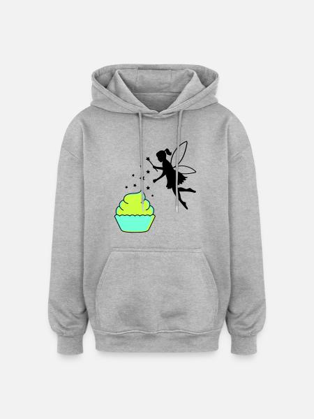 Backfee - Oversized Unisex Hoodie - heather grey