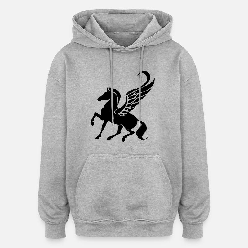Pegasus - Oversized Unisex Hoodie - heather grey