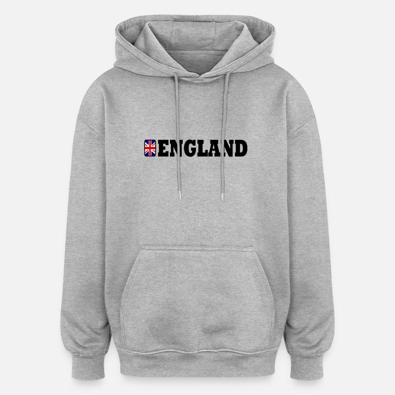 England Flagge - Oversized Unisex Hoodie - Grau meliert