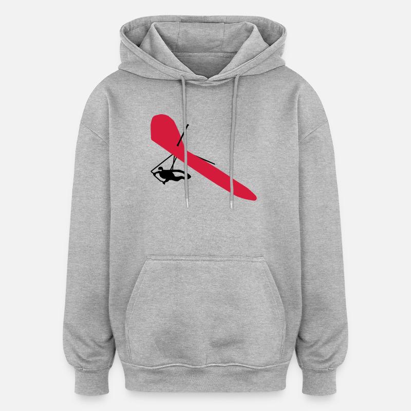 drachenflieger - Sweat à capuche oversize unisexe - gris chiné