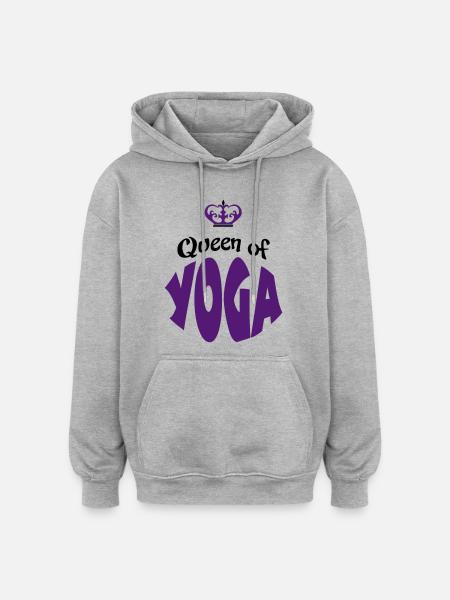yoga - Oversized Unisex Hoodie - heather grey