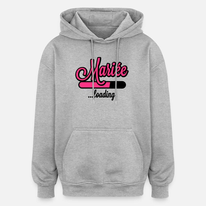 Mariée loading - Oversized Unisex Hoodie - heather grey