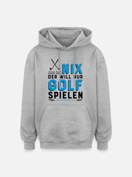 Golf spielen - Oversized Unisex Hoodie - Grau meliert