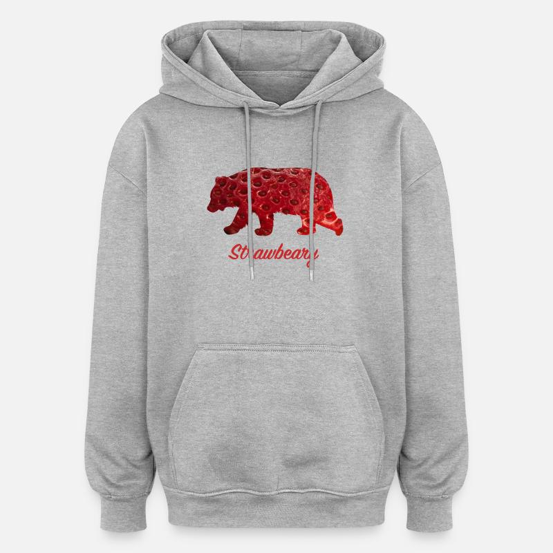 Barbe paille - Sweat à capuche oversize unisexe - gris chiné