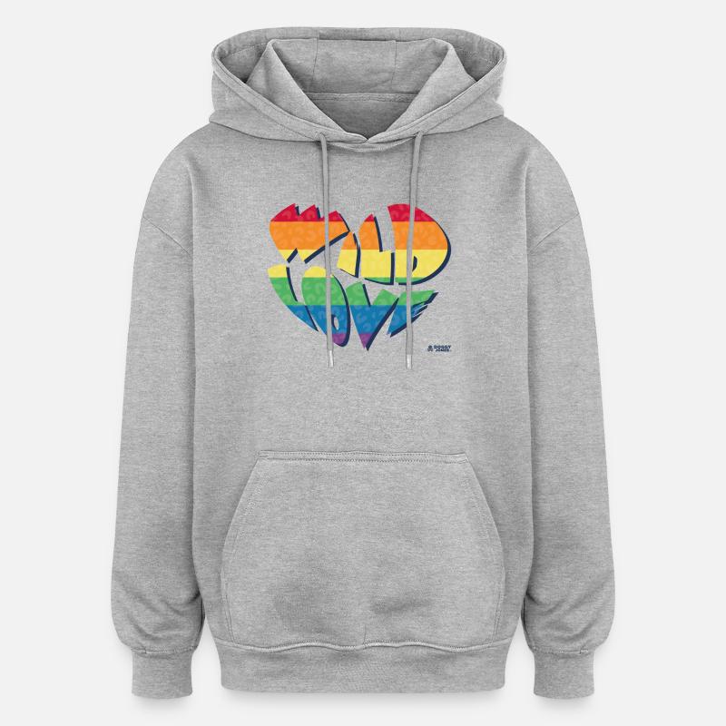 Wilde Liebe - Oversized Unisex Hoodie - Grau meliert