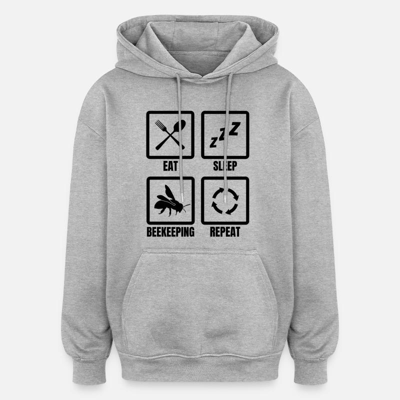 Beekeeper routine - Oversized Unisex Hoodie - heather grey