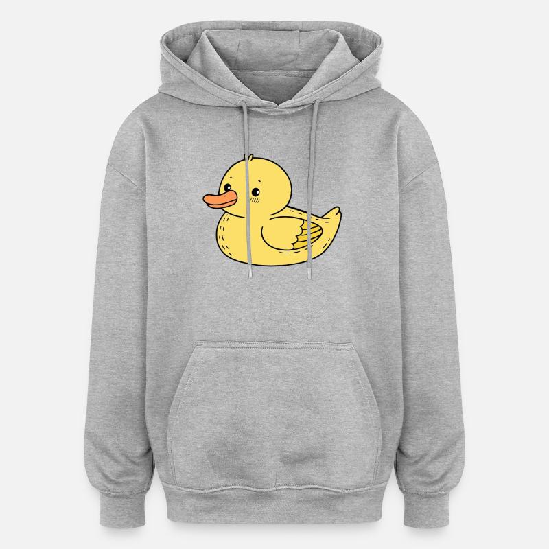 Canard - Sweat à capuche oversize unisexe - gris chiné