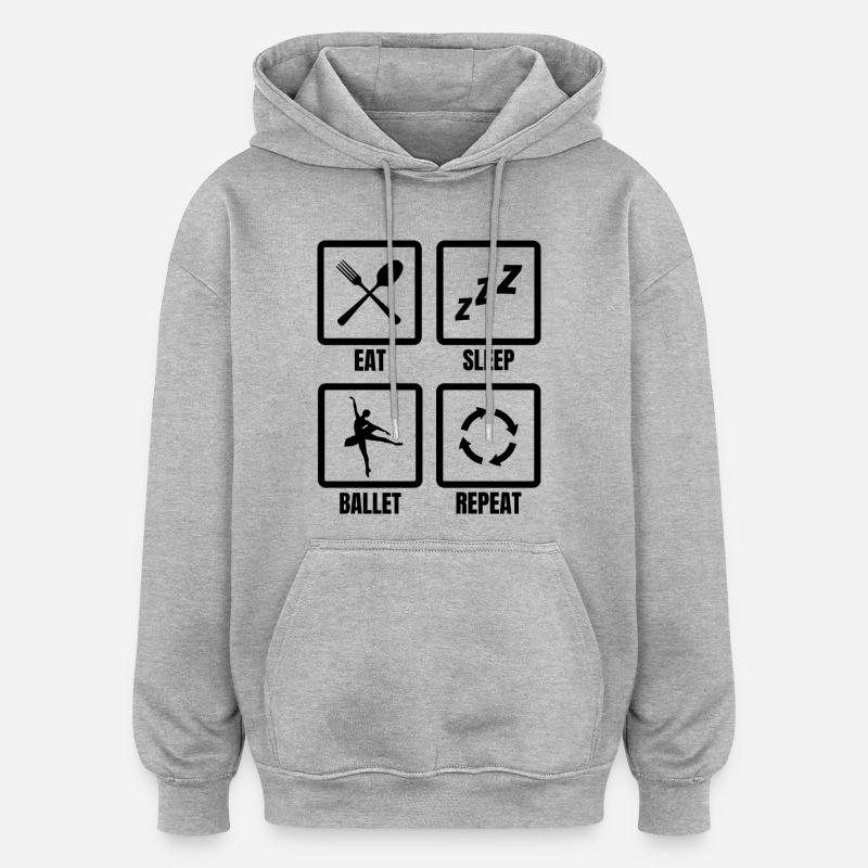 Ballet routine - Oversized Unisex Hoodie - heather grey