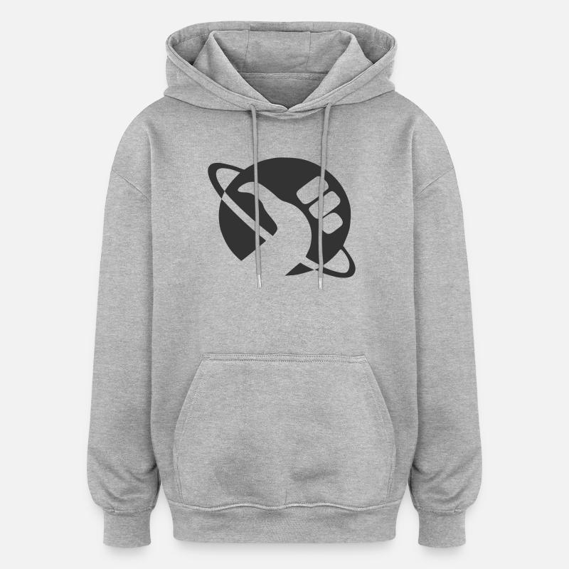 Tramper - Oversized Unisex Hoodie - Grau meliert