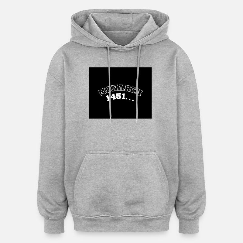 Chronique du monarque de 1451 - Sweat à capuche oversize unisexe - gris chiné
