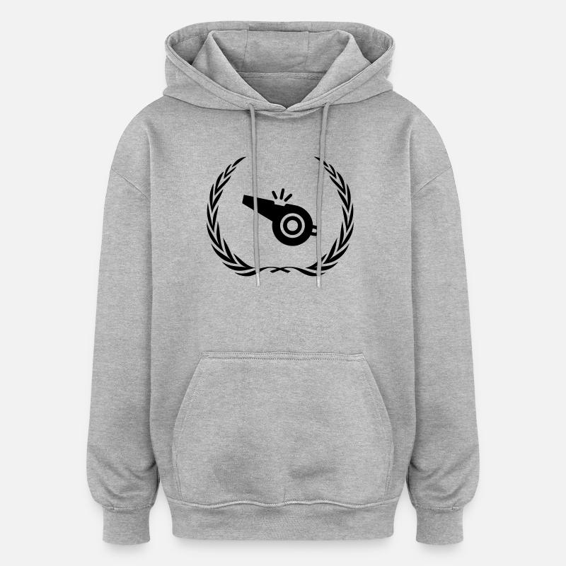 Sifflet Sifflet Couronne - Sweat à capuche oversize unisexe - gris chiné