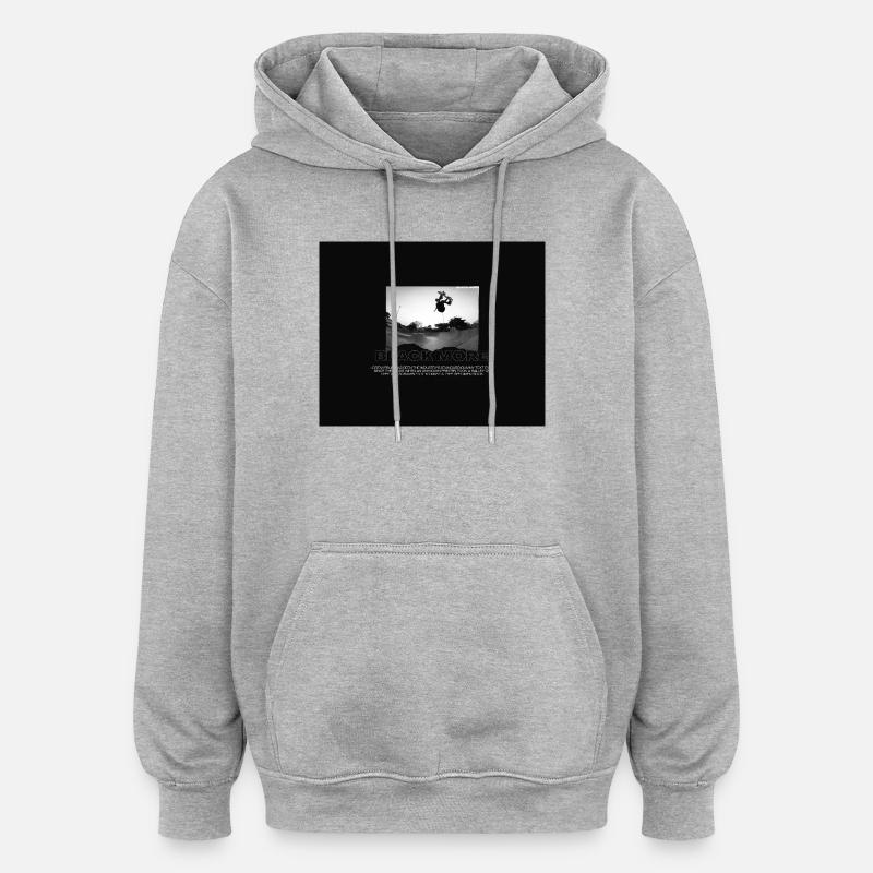 Patineur noir et blanc en bowl - Sweat à capuche oversize unisexe - gris chiné