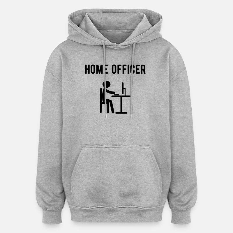 Responsable de l’intérieur - Sweat à capuche oversize unisexe - gris chiné