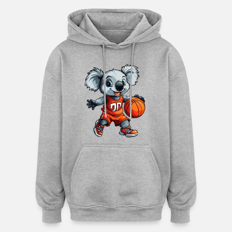 Koala / Hooper du basket-ball - Sweat à capuche oversize unisexe - gris chiné