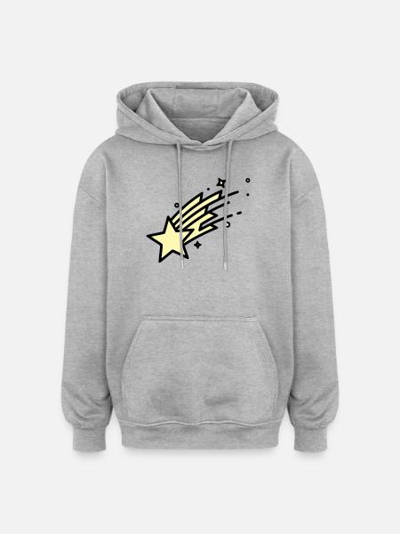 Shooting Star Comet Comic - Oversized Unisex Hoodie - heather grey
