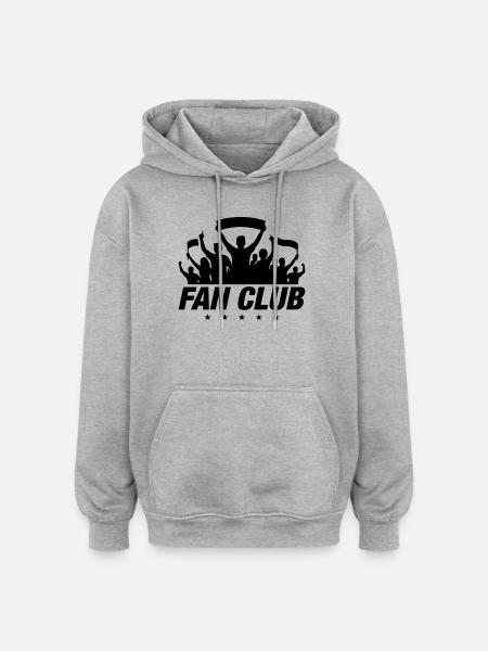 Fan Club Silhouette - Oversized Unisex Hoodie - heather grey
