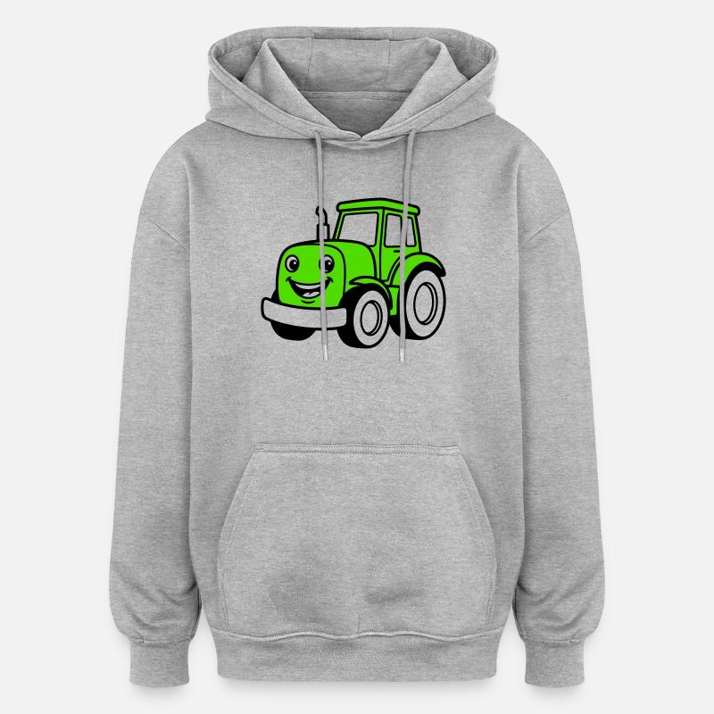 Enfants tracteurs - Sweat à capuche oversize unisexe - gris chiné