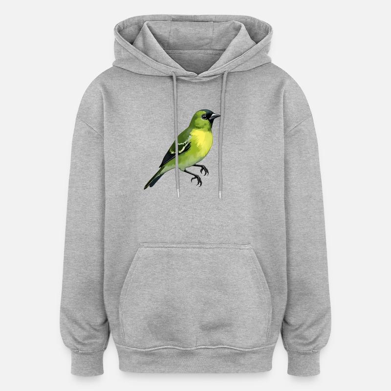 Oiseau Pintard - Sweat à capuche oversize unisexe - gris chiné