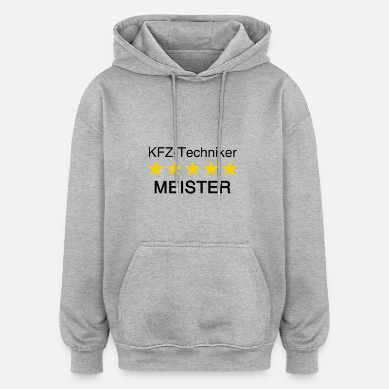 KFZ Techniker Meister - Oversized Unisex Hoodie - Grau meliert