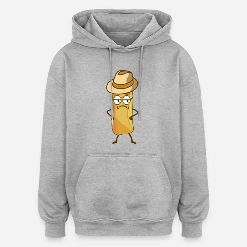 spring roll - Oversized Unisex Hoodie - heather grey
