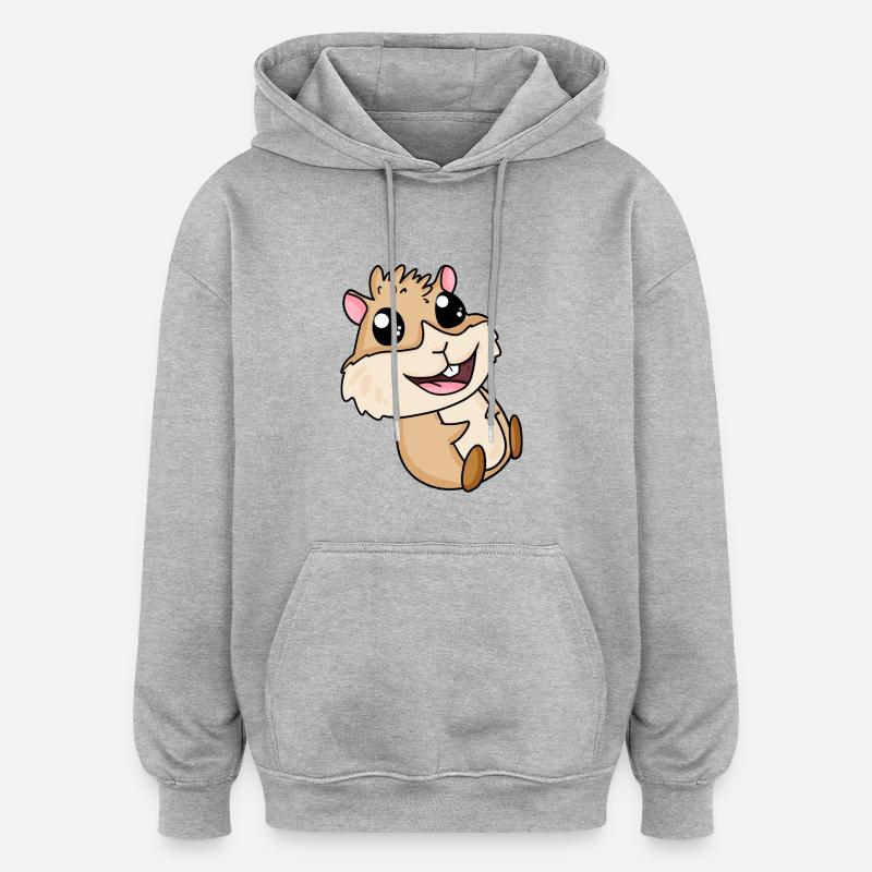 Cobaye - Sweat à capuche oversize unisexe - gris chiné